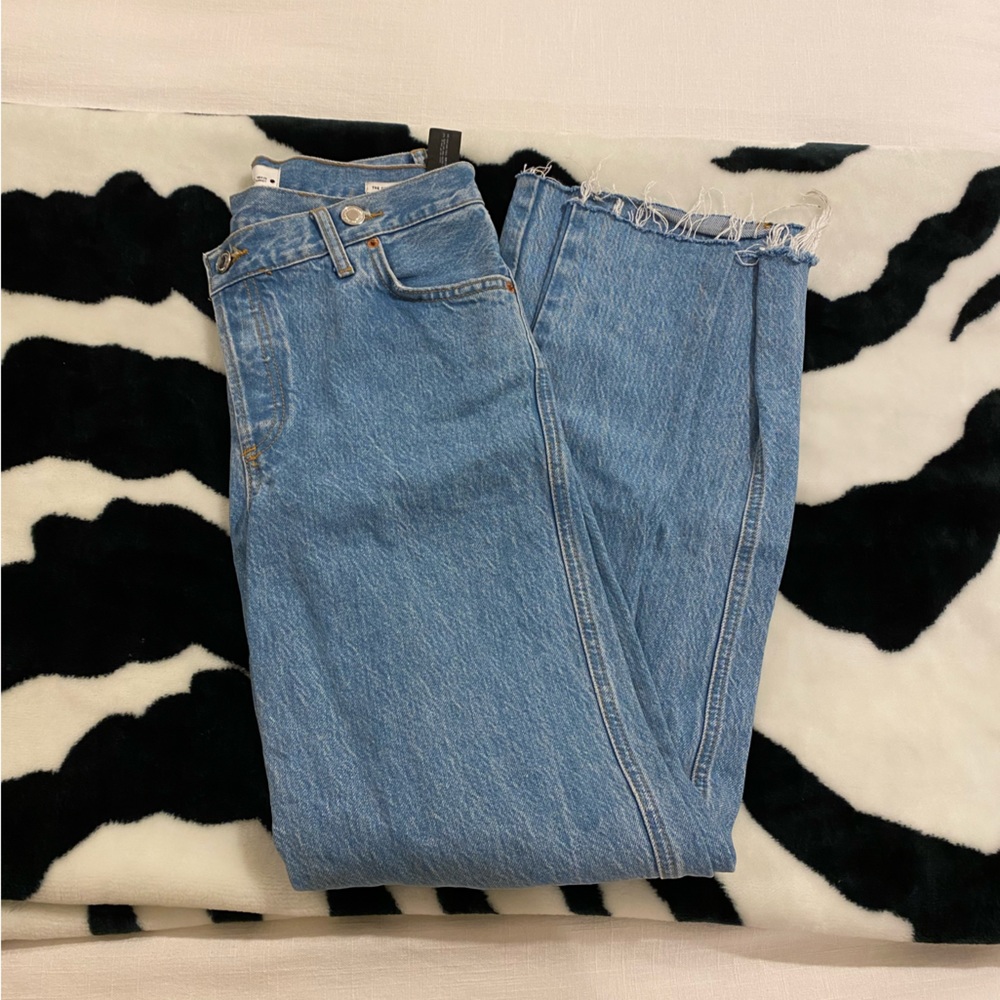 ZARA criss cross button jeans size 4